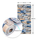 Самоклеючі шпалери 2800х500х1,5мм Синьо-жовта катиринославська цегла (D) SW-00001785, фото 8