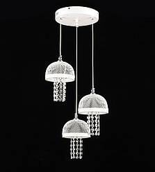 Люстра підвісна світлодіодна E2724/3H, Білий+Хром