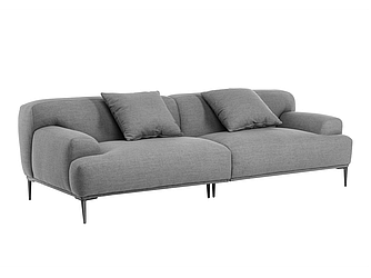 Софа "Лучіано" сірий + чорний