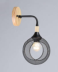 Бра Valeso B N6620/1W Чорний + Дерево