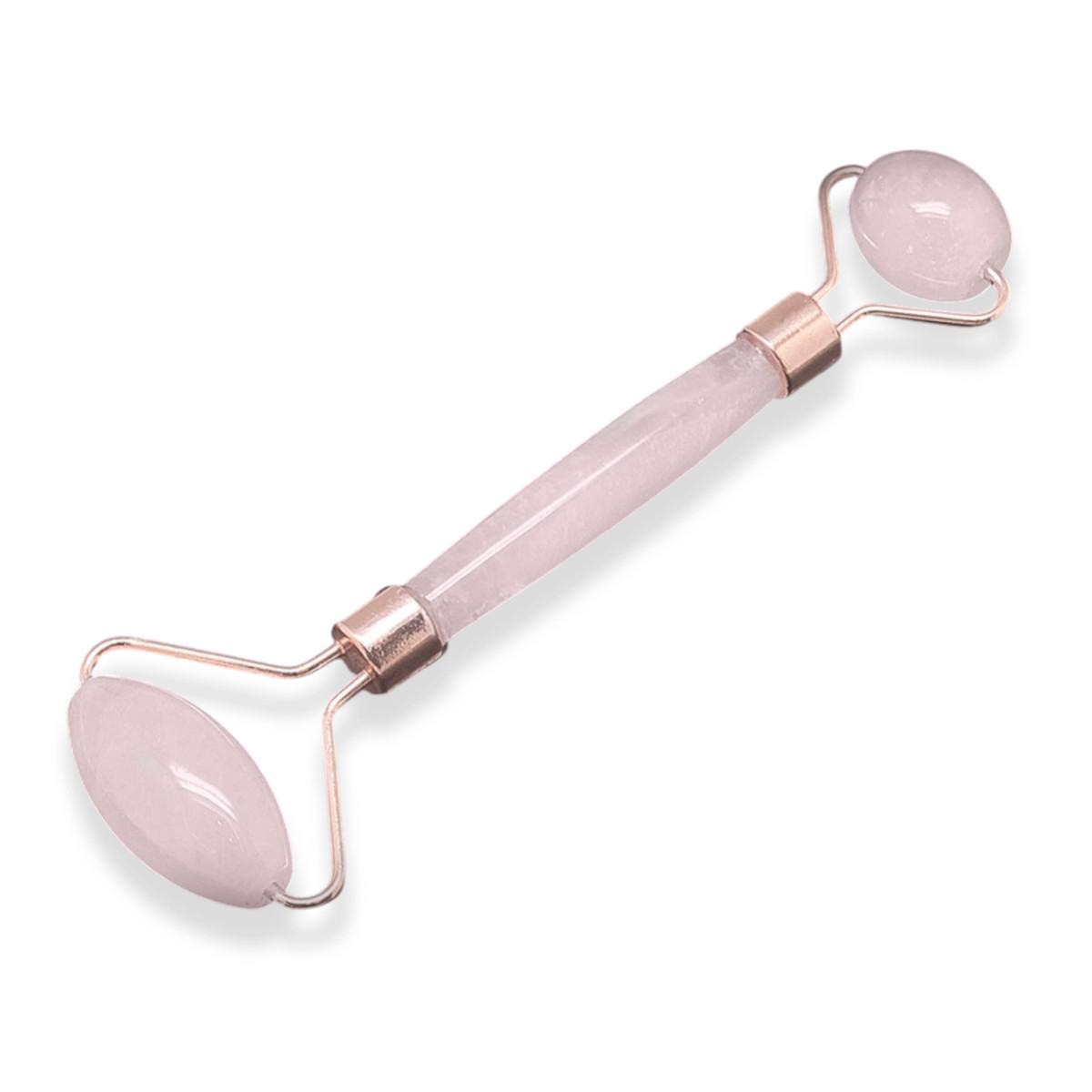 Масажер для обличчя Рожевий Кварц + Латунь, Рожевий, метал: Рожеве Золото, 13.5~15.3x4~6x2~2.05см, 1 шт., фото 1