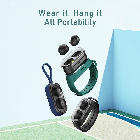 Навушники Bluetooth Remax TWS-15 в кейсі, з ремінцем, чорні, фото 2