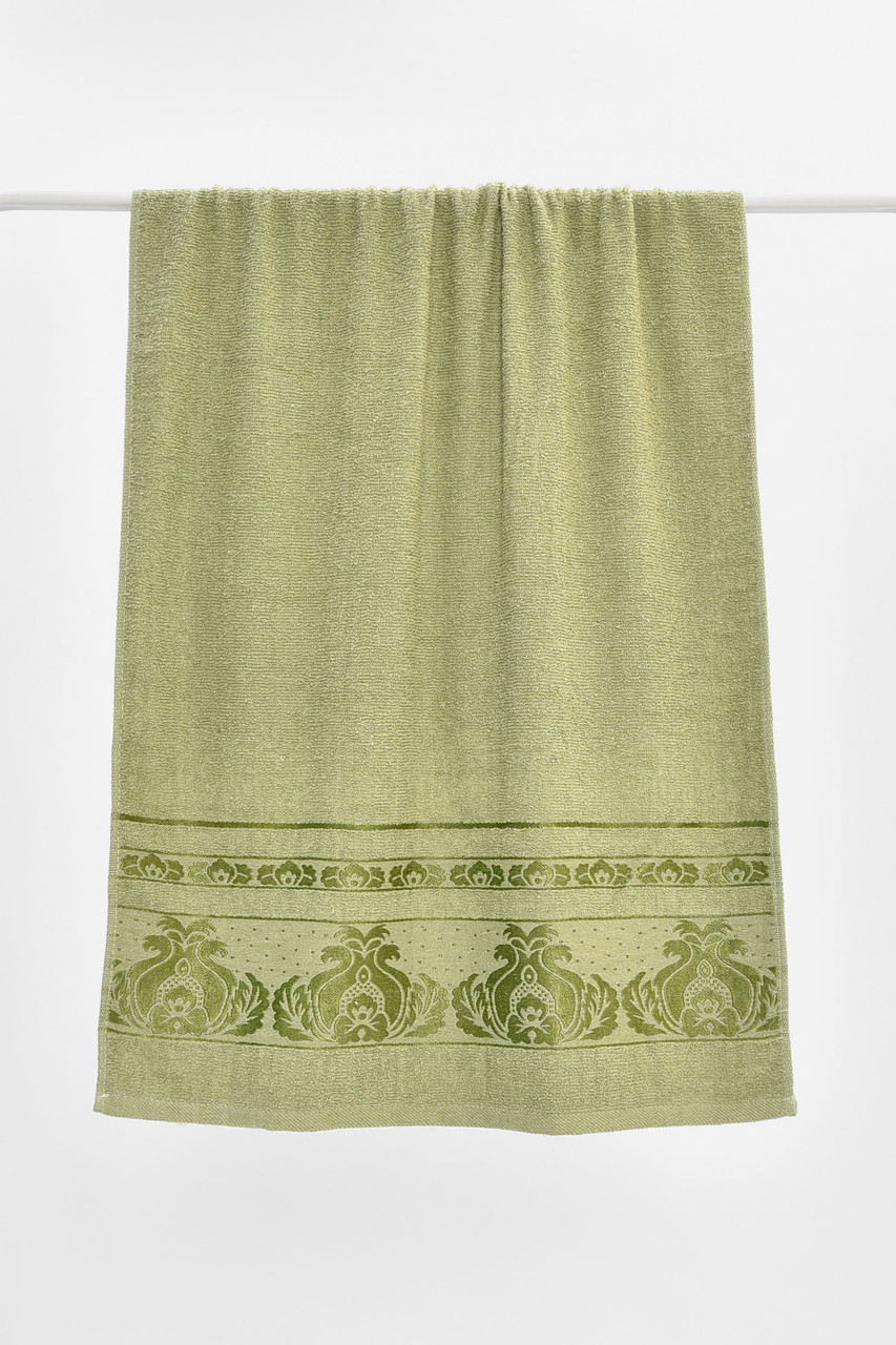 Рушник банний махровий зеленого кольору 205465P, фото 1