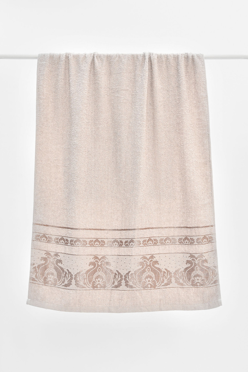 Рушник банний махровий світло-сірого кольору 205467P, фото 1