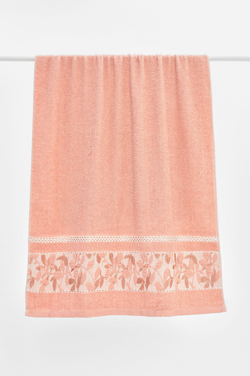 Рушник банний махровий рожевого кольору 205514P, фото 1