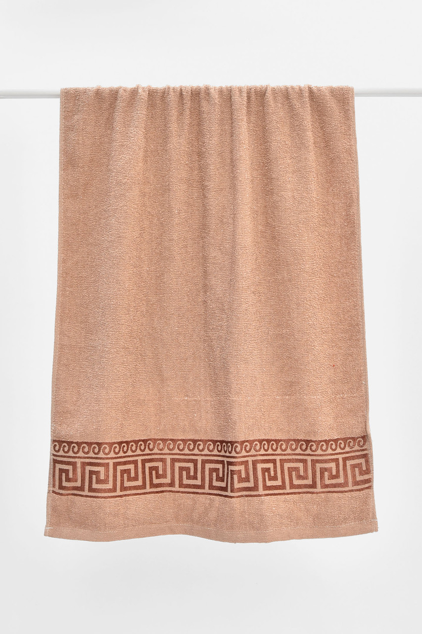 Рушник банний махровий світло-коричневого кольору 205528T Безкоштовна доставка, фото 1