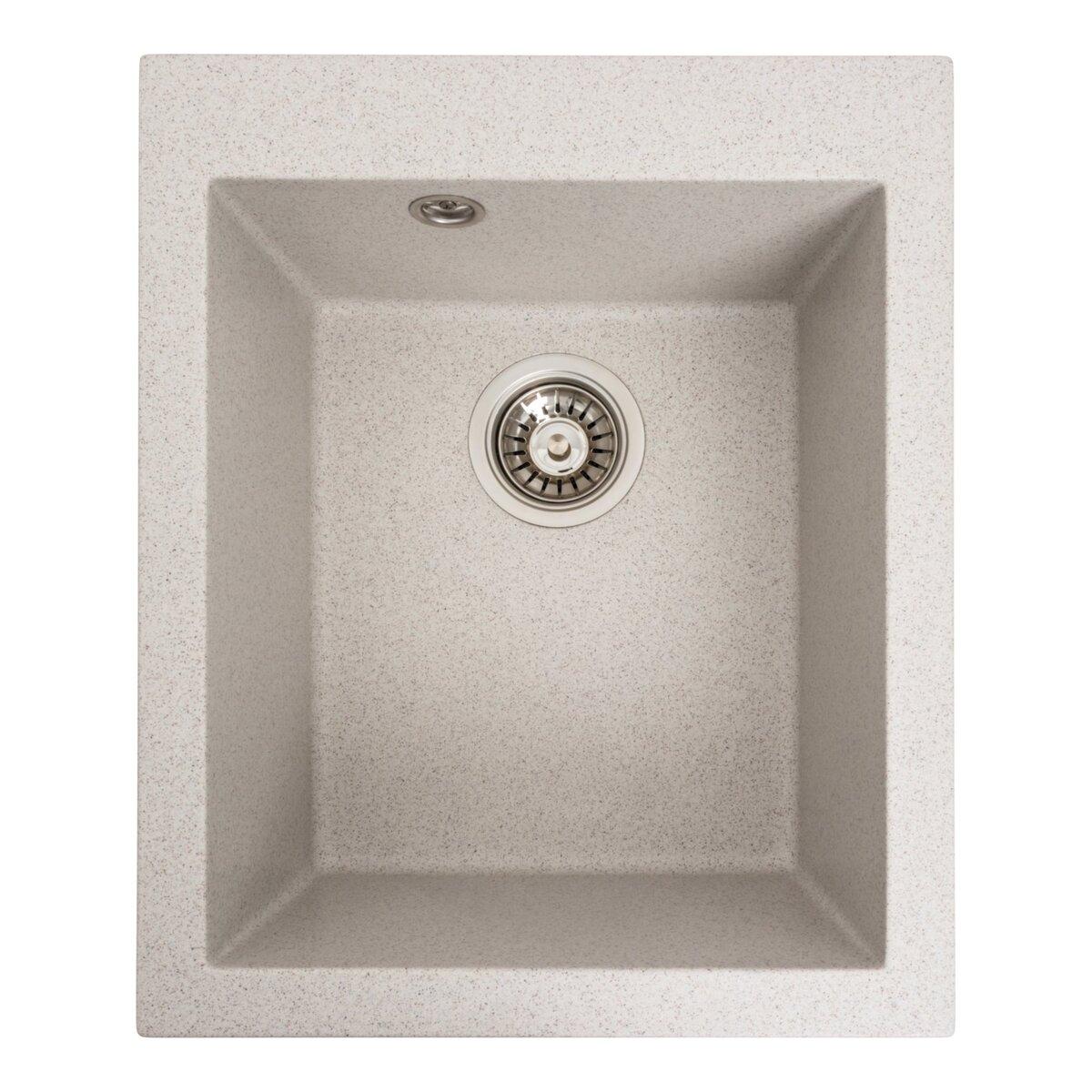 Гранітна мийка для кухні Platinum 4150 SOKIL матова (топаз), фото 1