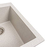 Гранітна мийка для кухні Platinum 4150 SOKIL матова (топаз), фото 4