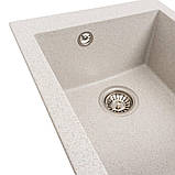 Гранітна мийка для кухні Platinum 4150 SOKIL матова (топаз), фото 5