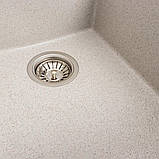 Гранітна мийка для кухні Platinum 4150 SOKIL матова (топаз), фото 6