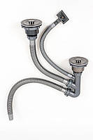 DST-B сифон подвійний ТМ Platinum PVD чорний