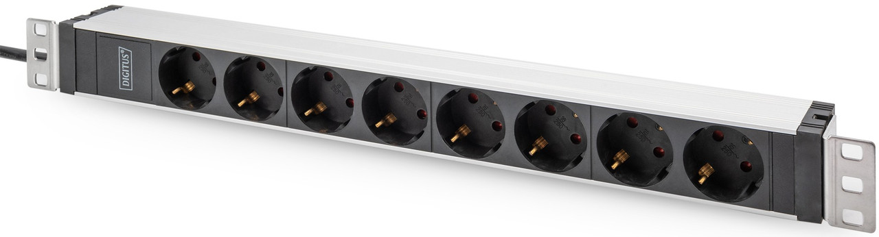 Пристрій розподілу електроживлення DIGITUS 1U, 8xSchuko, 16A, 250V, вилка C20, фото 1