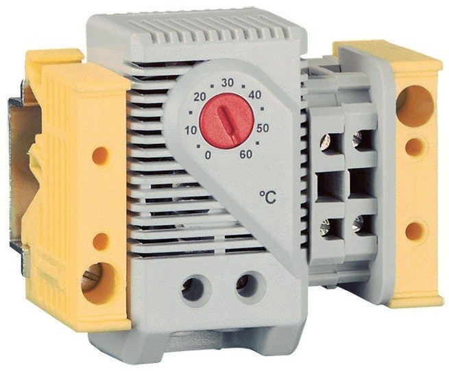 Термостат ZPAS 220V, AC, 6А, розмикаючий, на DIN рейці, для обігрівача, фото 1