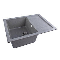 Гранітна мийка для кухні VALESO 6550 INTENSO матова Сіра