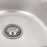 Кухонна мийка з нержавіючої сталі Platinum ДЕКОР 5745 (0,8/180 мм), фото 5