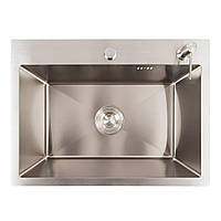 Кухонна мийка 58*43 нержавійка VALESO Handmade (сифон круглий, 3.0/0.8)