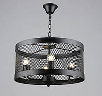 Люстра підвісна в стилі лофт металева Sirius B S2459/4 BK чорна