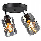 Люстра декоративна Sirius S4944-2 BK+SM з поворотнім механізмом, фото 3