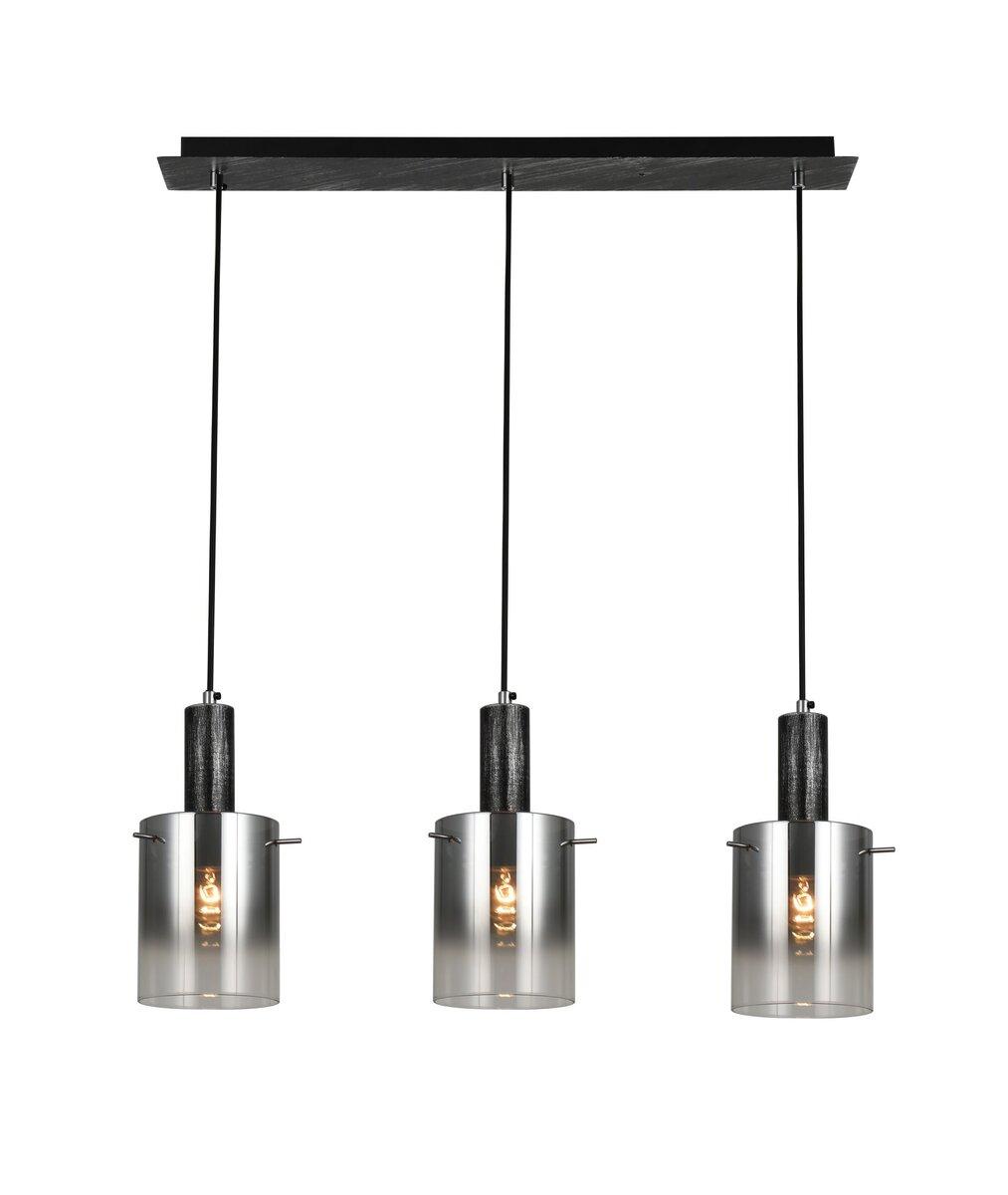 Підвісний світильник G 07459/3L матовий чорний сріблястий хром, фото 1