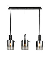 Підвісний світильник G 07459/3L матовий чорний сріблястий хром