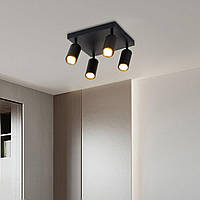 Спот INN-23196BK чорний на 4 плафони