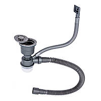 Сифон одинарий для мийок Handmade VALESO (верхівка чорна, арт. 903)