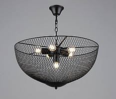 Люстра підвісна в стилі лофт металева Sirius B S2474/6 BK чорна