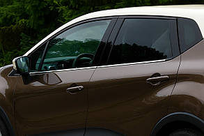 Окантовка вікон (4 шт, нерж) для Renault Captur 2013-2019 рр