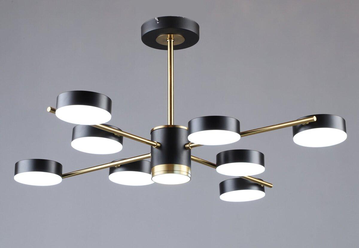 Люстра світлодіодна в стилі лофт Sirius B N6369/8 COP+BK, фото 1