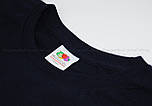 Чоловіча футболка синя м'яка Fruit of the loom (глибокий темно-синій) 61-412-Az L, фото 7