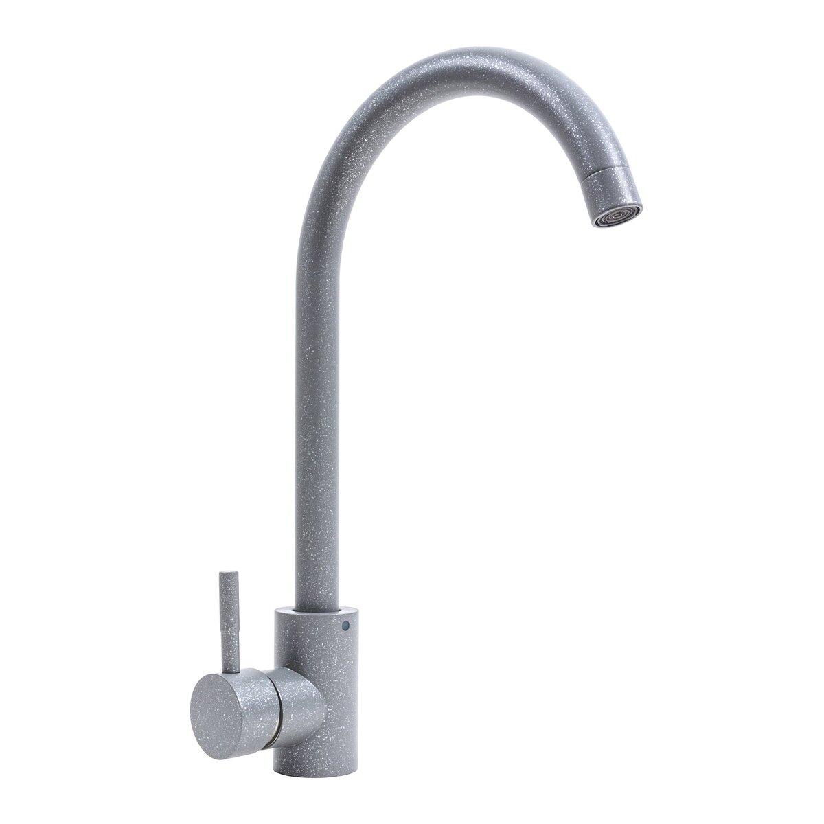 Змішувач кухонний VALESO 56 B NESP (3008 А) сірий металік, фото 1