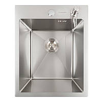 Кухонна мийка нержавійка 40*50 VALESO Handmade (сифон круглий 3,0/0,8)
