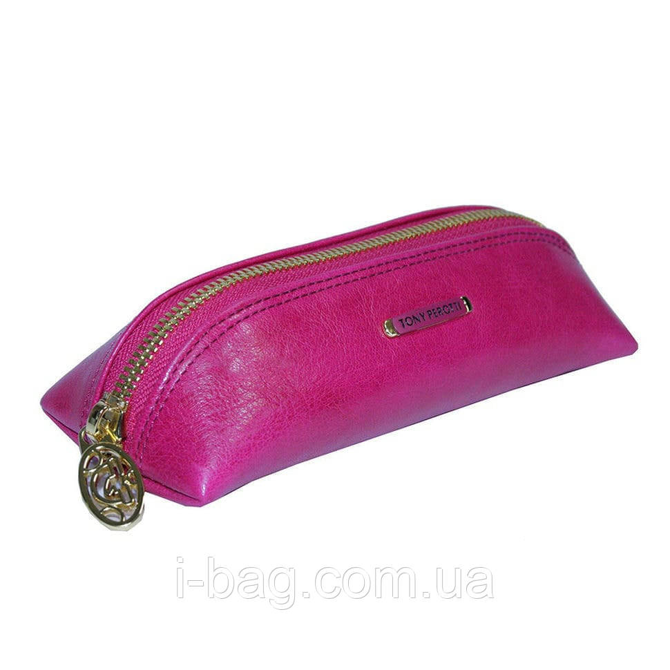 Футляр для окулярів шкіряний Topkapi 3460L geranio малиновий, фото 1