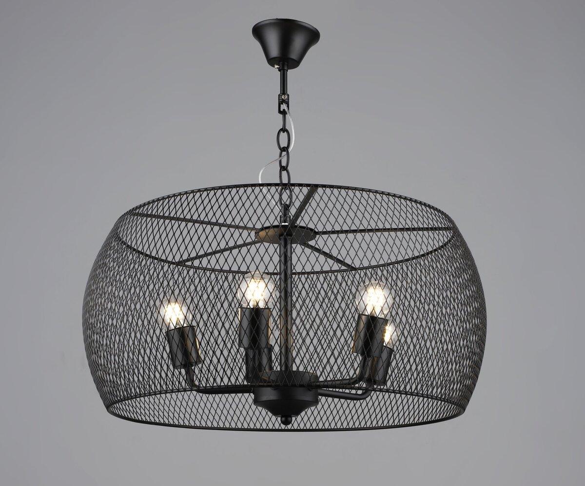 Люстра підвісна в стилі лофт металева Sirius B S2460/5 BK чорна, фото 1