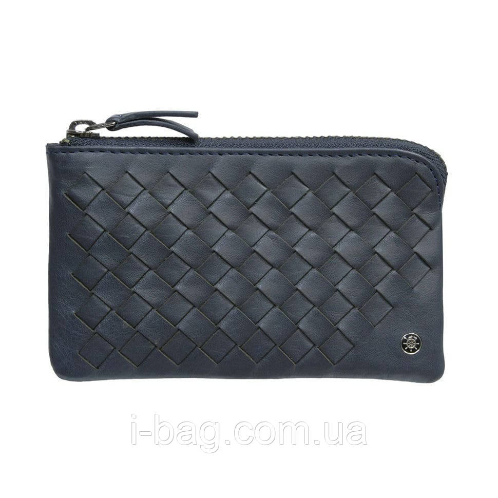 Ключниця шкіряна Timone intrecciato 12002 синій, фото 1