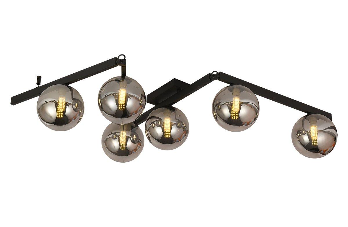 Люстра стельова регульована VALESO BX84016-6 BK чорна, фото 1