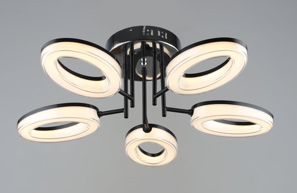 Люстра світлодіодна акрилова Sirius B YH1100/5 BK+CH, фото 1