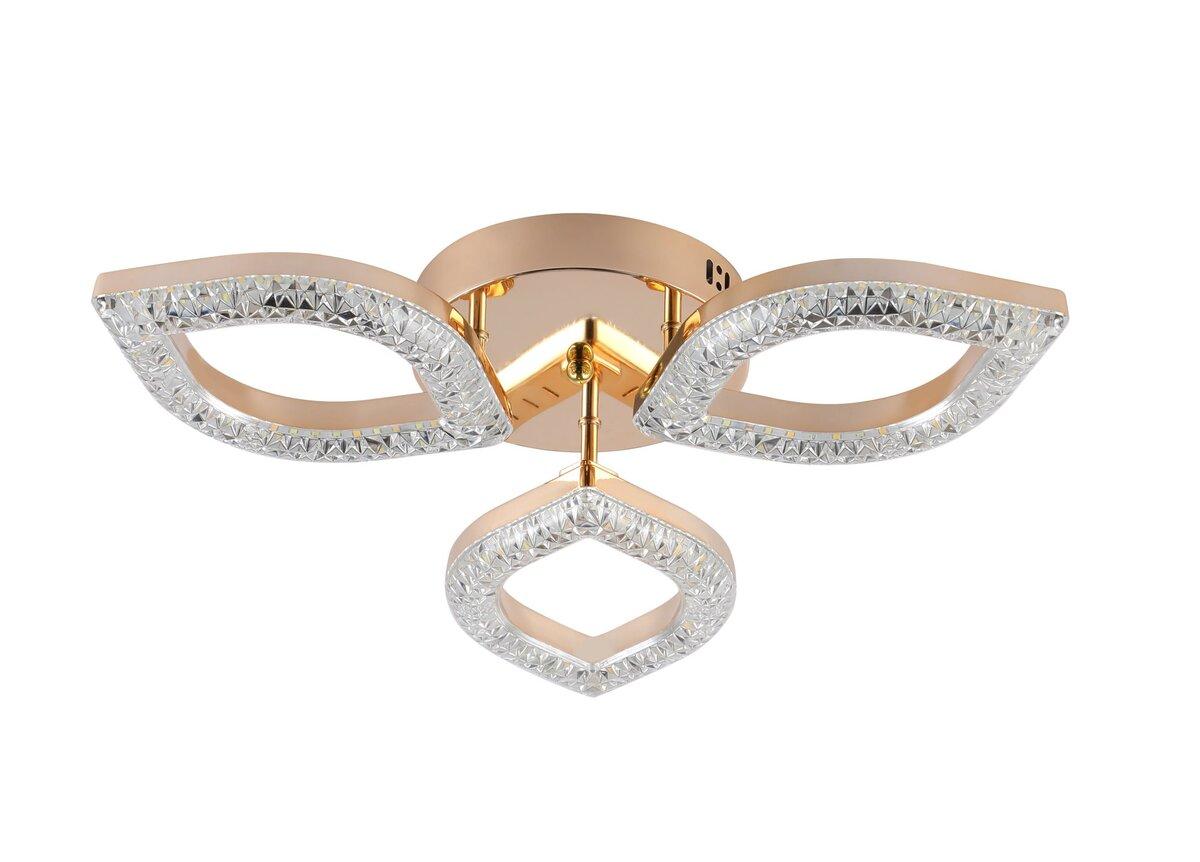 Люстра світлодіодна акрилова Sirius 2721/3 GD 30W*2, фото 1