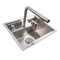 Кухонна мийка CM 47*38 прихована нержавійка Platinum Handmade + змішувач