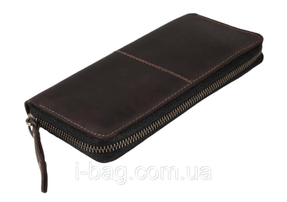 Гаманець жіночий шкіряний клатч великий travel SULLIVAN kgb88-2(19.5) коричневий, фото 1