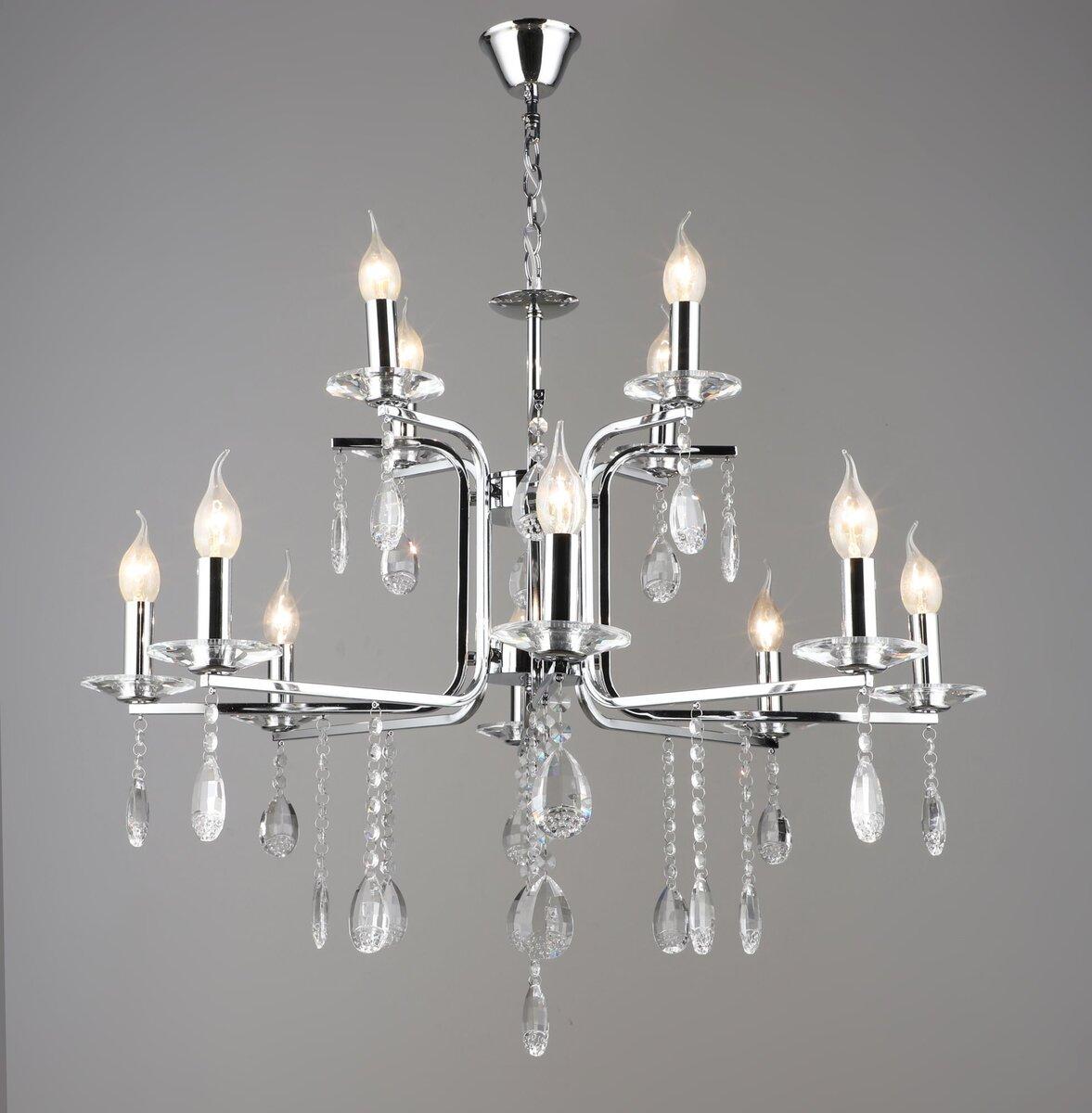 Люстра класична K2310/12 хром, фото 1