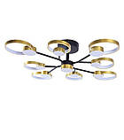 Люстра світлодіодна акрилова Sirius Ш 1313/9 Black+Gold, фото 3