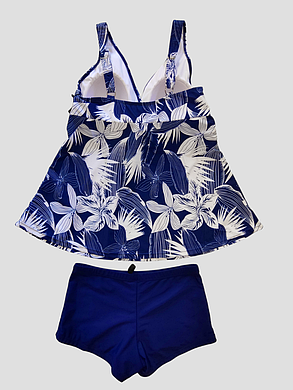 ОПТТанкини с шортами 72103 Миледи Fuba синий с белым (В НАЛИЧИИ ТОЛЬКО 50 52 54 56 58 УКР р-ры), фото 3