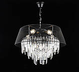 Люстра кришталева підвісна в стилі лофт Sirius B S2452/6 BK, фото 2