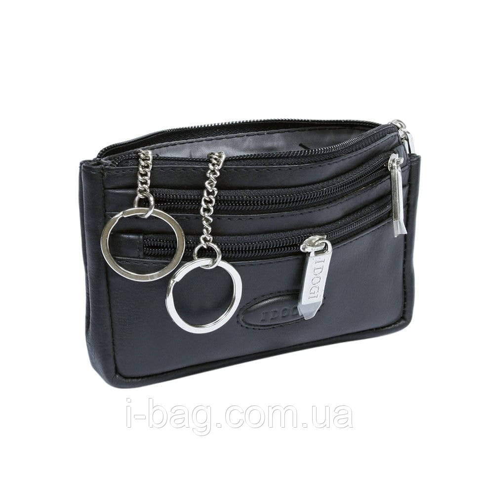 Ключниця шкіряна Cortina 5016 чорний, фото 1