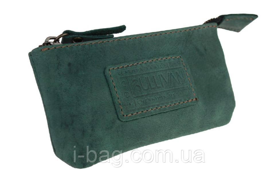 Ключниця шкіряна сумочка для ключів SULLIVAN k7 (5.5) зелена, фото 1