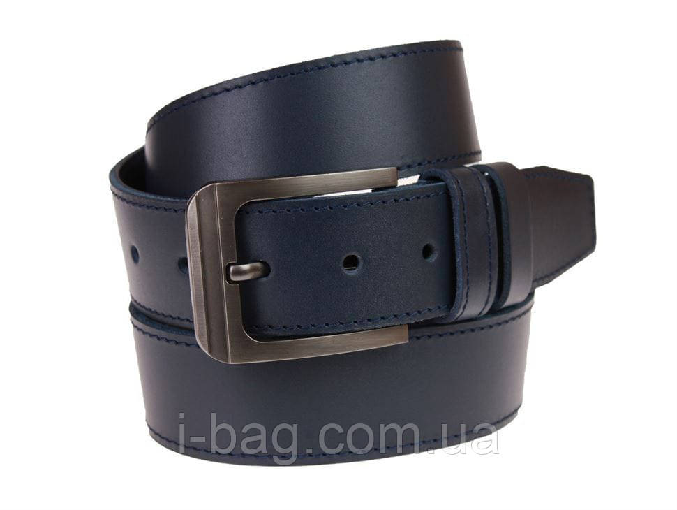 Ремінь чоловічий шкіряний джинсовий одна строчка SULLIVAN 112-77 (7.5) 115-150 см синій, фото 1