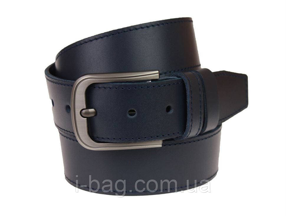 Ремінь чоловічий шкіряний джинсовий одна строчка SULLIVAN RMK-72 (7.5) 115-150 см синій, фото 1
