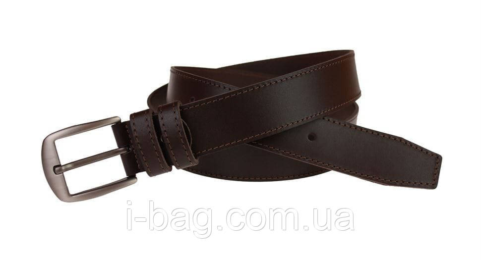 Ремінь чоловічий шкіряний джинсовий одна строчка SULLIVAN RMK-15 (7.5) 115-150 см коричневий, фото 1