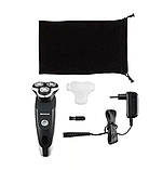 Електробритва Silver Crest SRR 3.7 C3 роторна 3D головки, тример, акумуляторна/мережа, водозахист, 60 хв роботи, фото 5